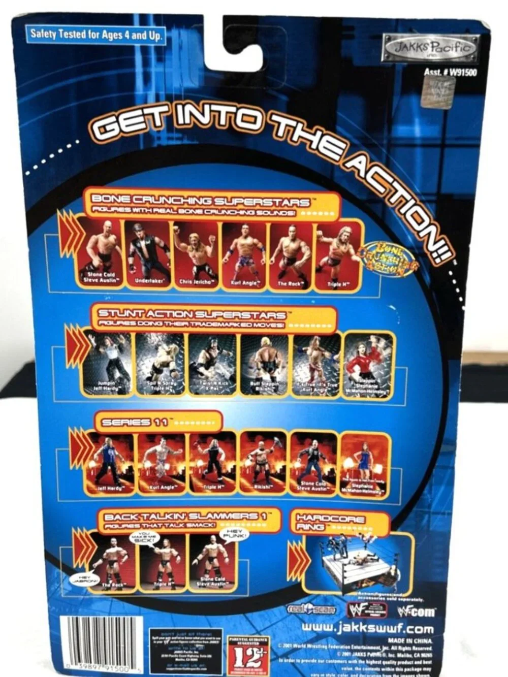 WWF Chris Jericho Bone Crunching Superstars Jakks Pacific 2001 NOS